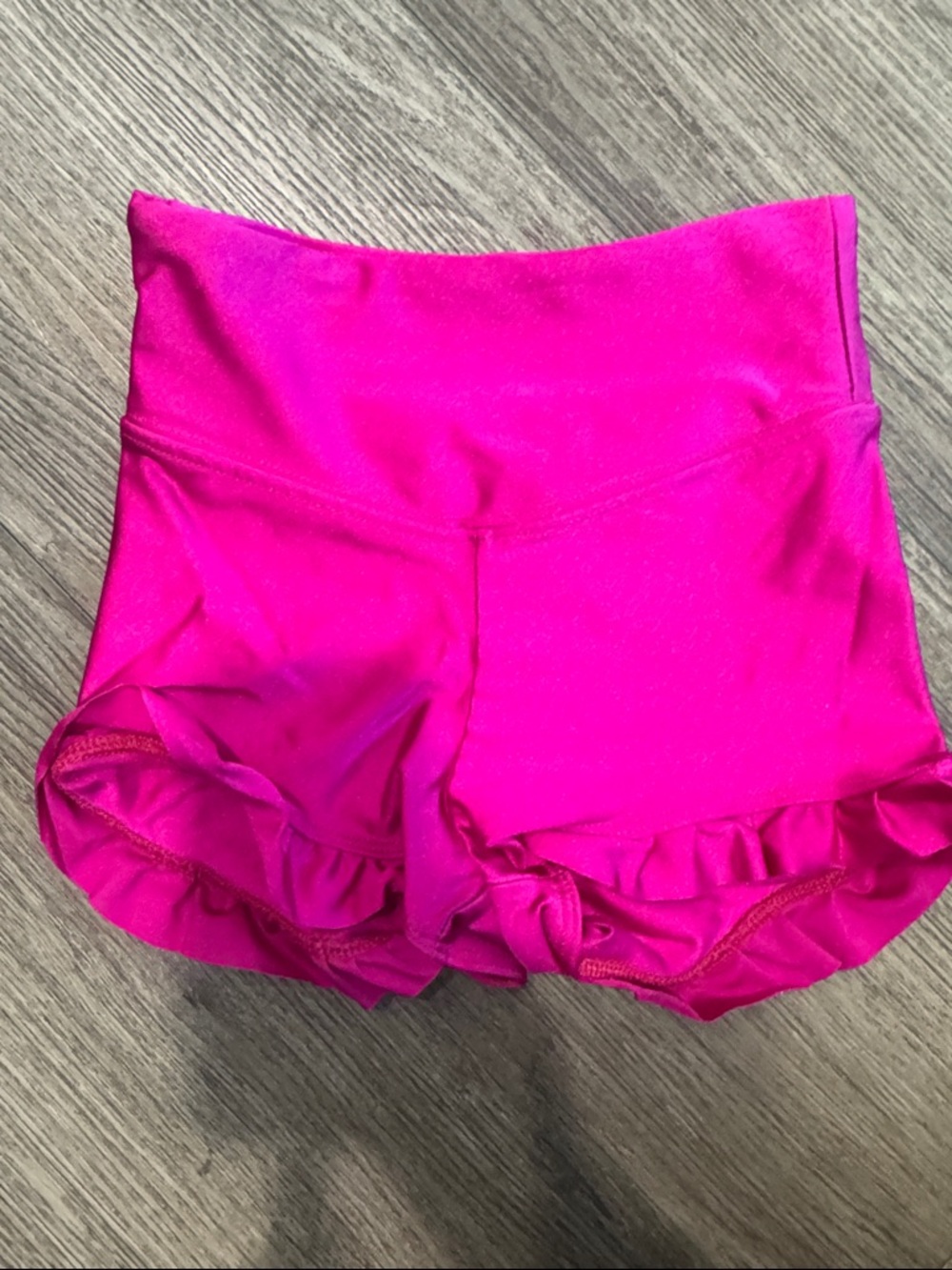 Girls' Hot Pink Ruffle Dance booty Shorts